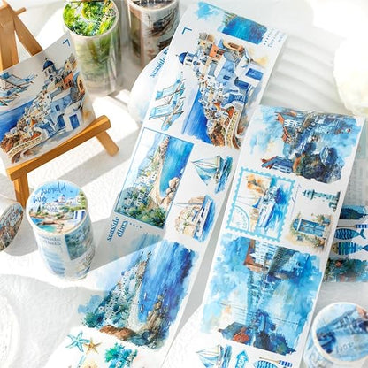 Washi Tape Set, 6 Rolls Landscape Tape Stickers - Image 6