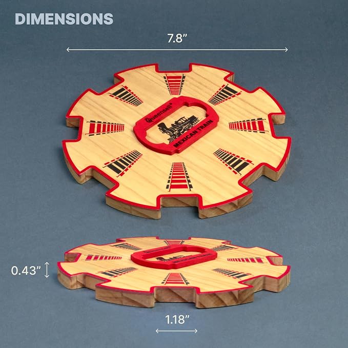 Queensell Wooden Mexican Train Hub – Mexican Train Accessories - Image 5