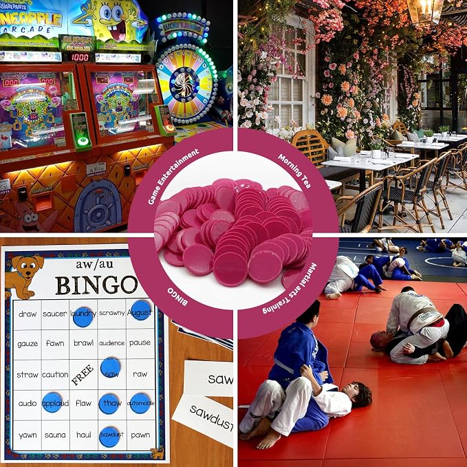 Set of 100 Opaque Plastic Learning Counters Mini Poker Chips Game Tokens - Image 5