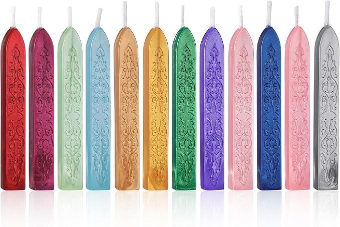 Yoption 12 Pcs Mixed Colors Sealing Wax Sticks by Yoption