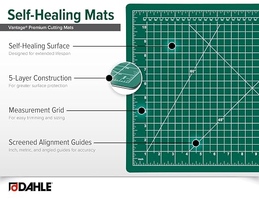 Dahle Vantage 10474 Premium Self-Healing Cutting Mat, 1/2" Grid, 5 Layers - Image 4