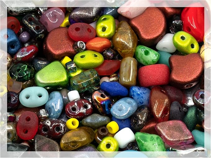 0.9oz of All MATUBO Glass Bead Mix, 0.2-0.4inch, Mixed Colors by CzechBeadsManufacturer