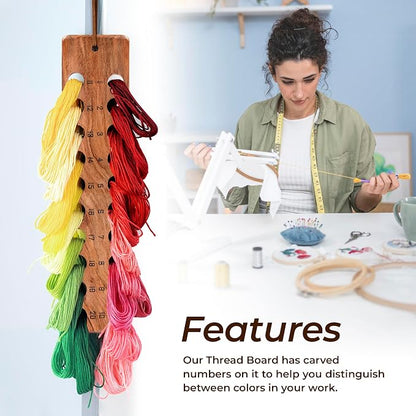 Savina Embroidery Floss Organizer, 20-Hole Cross Stitch Thread Holder Storage - Image 2
