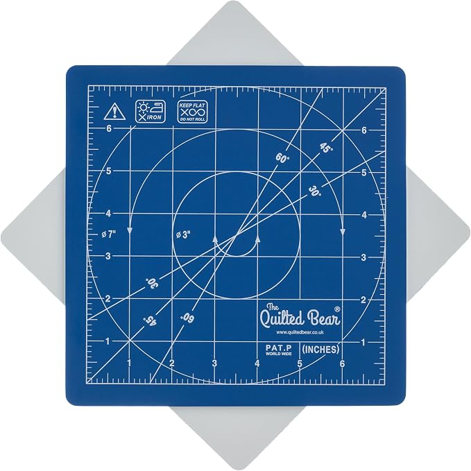 The Quilted Bear Rotating Cutting Mat 7" x 7" by TheQuiltedBearsProducts