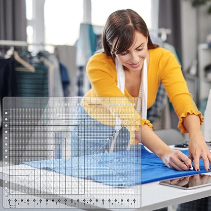 Quilting Ruler, 17-3/4in x 22in, Slotted Patchwork Ruler & Template, Non-Slip - Image 5