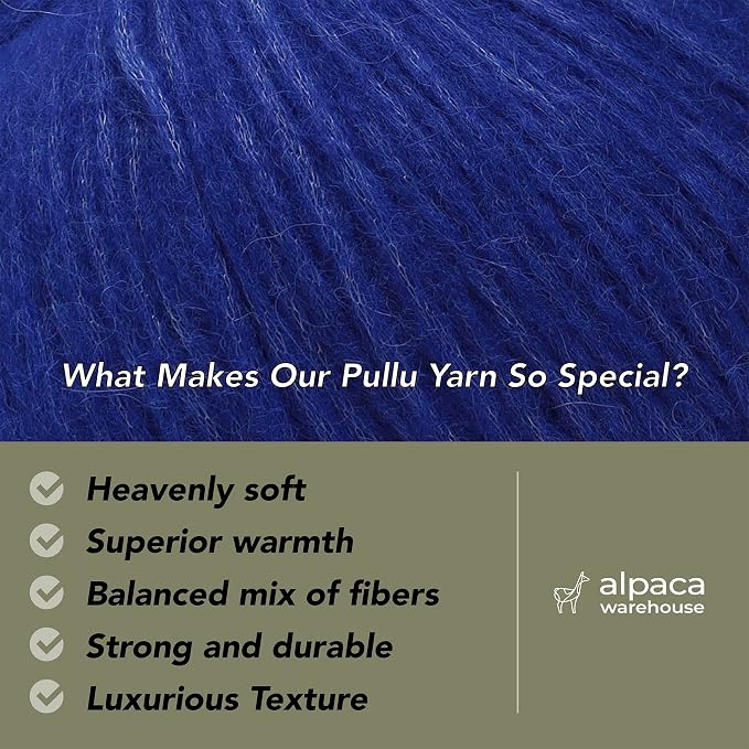 Pullu - Baby Alpaca Merino Wool Yarn Set of 3 Skeins Worsted Weight - Sourced - Image 2