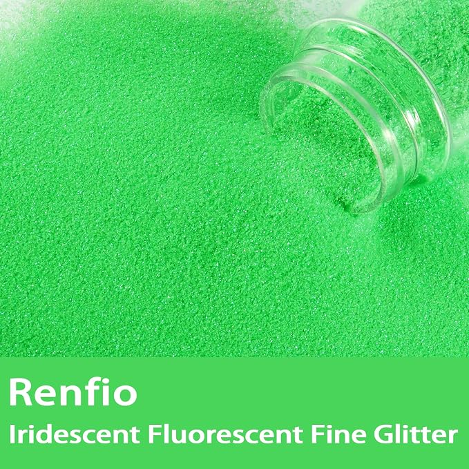 Renfio Iridescent Ultra Fine Glitter Powder Resin Supplies Glitters 1.94 Oz PET - Image 2