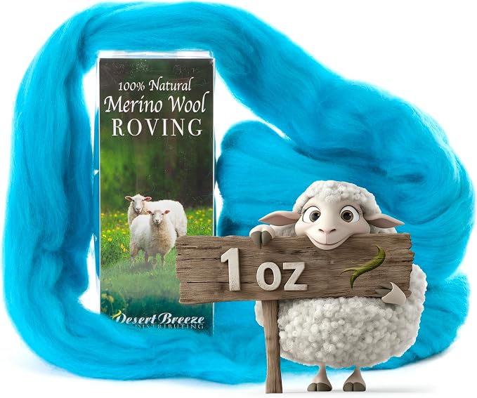 Desert Breeze Distributing 100% Natural Merino Wool Roving by DesertBreezeDistributing