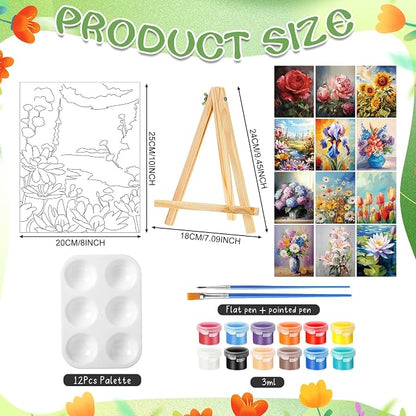 Zhanmai 12 Pack Pre Drawn Canvas - Image 2