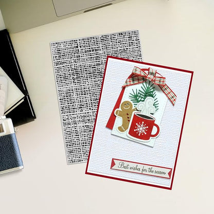 Threetols 3-D Textured Impressions Embossing Folder, Line Background Embossing - Image 3