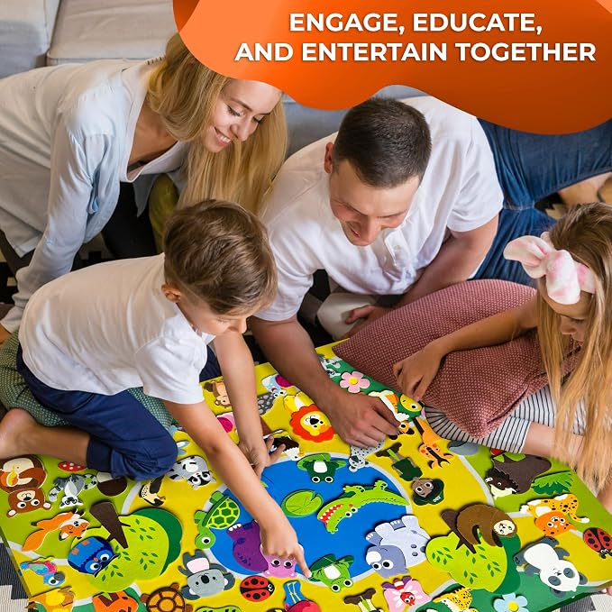 QUOKKA Zoo Felt Board for Kids 3-5 Years Old - Image 6