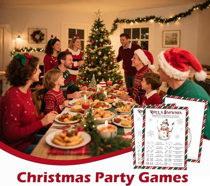 Roll A Snowman Game, Christmas Dice Games - Image 5