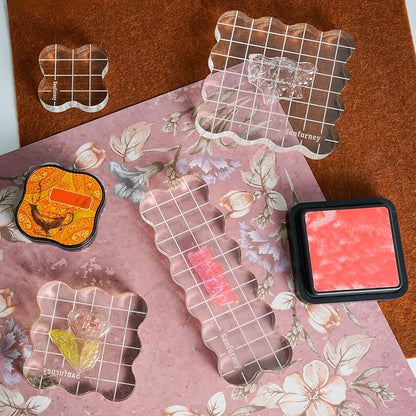 Sanfurney 4 Pieces Acrylic Stamp Blocks Set, 15mm Thick - Image 7
