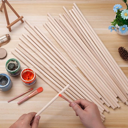 Wood Dowels Wooden Dowel Rods for Crafts, Unfinished Hardwood Sticks for Arts - Image 3