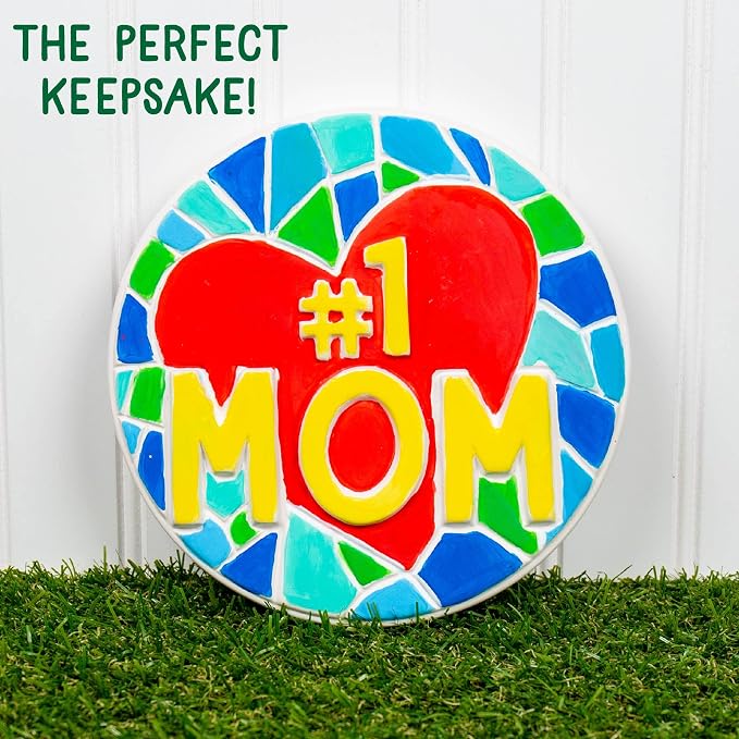Creative Roots Paint Your Own #1 MOM Stepping Stone, Craft Kits - Image 4