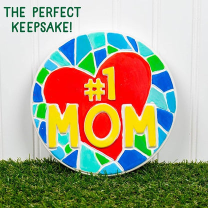 Creative Roots Paint Your Own #1 MOM Stepping Stone, Craft Kits - Image 4