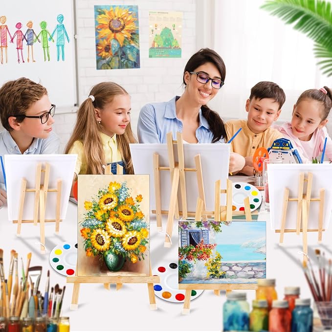 16 Pack 15 Inch Wood Easels, Easel Stand - Image 6