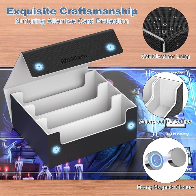 Mlikero Card Deck Case for Trading Cards 1800+, Trading Card Storage Box for - Image 4