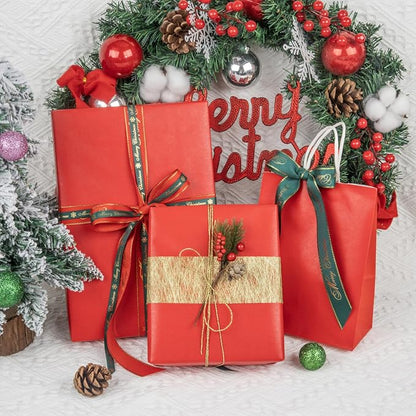 NESCCI Red Matte Wrapping Paper, Solid Color Pearly-Lustre Paper, Gift Wrapping - Image 5