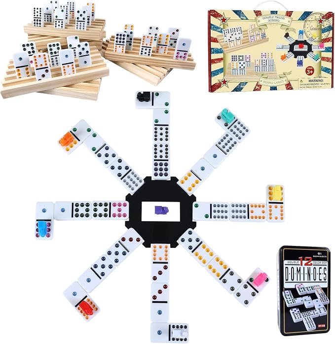 Double 12 Mexican Train Dominoes Set - Image 8