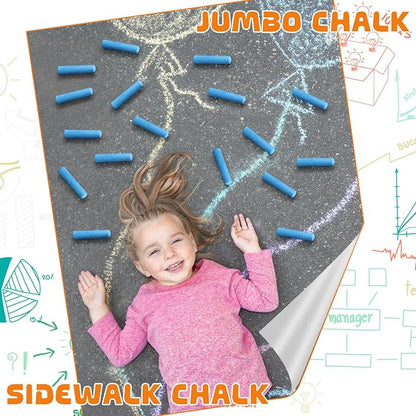 20 Pcs Sidewalk Chalks for Kids Non Toxic Jumbo Chalk for Party Gift Outdoor - Image 5
