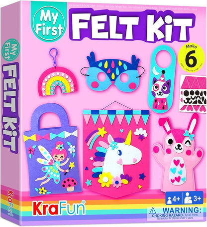 KRAFUN My First Beginner Felt Kit Unicorn Girl Animal Craft by FunCreativeArtsCraftKits