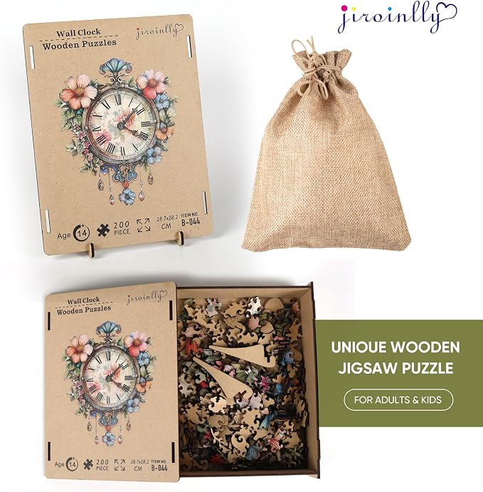 Wooden Jigsaw Puzzles 500 Pieces, Flower Clock Wooden Puzzles - Image 7