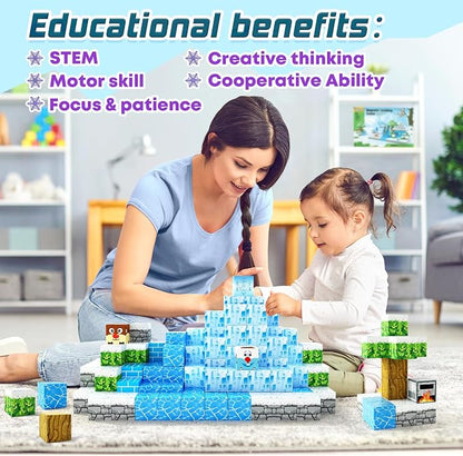 Magnetic Blocks-Build Mine Magnet World Ice Edtion, Toys - Image 6