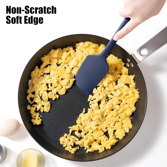 600°F Heat Resistant Silicone Spatula, Doosu High Temp Flexible Kitchen Rubber - Image 4