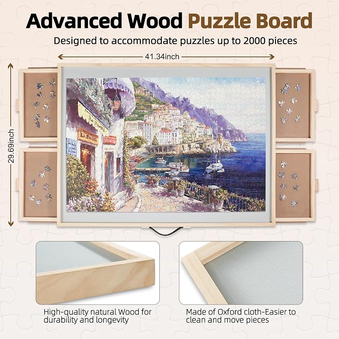 ALL4JIG 2000 Pieces 2-in-1 Tilting & Rotating Puzzle Board - Image 2