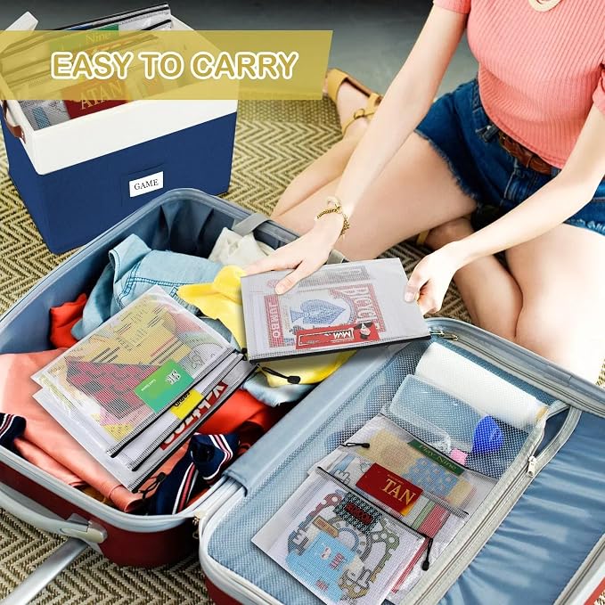 Board Game Storage with 12pcs Zipper Bags and Writable Stickers, Board Game - Image 6