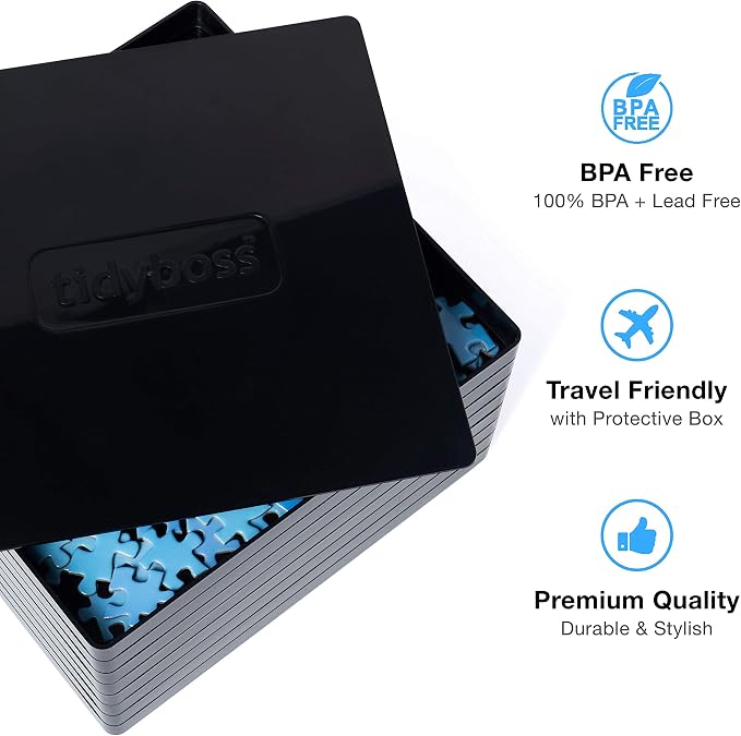8 Black Puzzle Sorting Trays - Image 3
