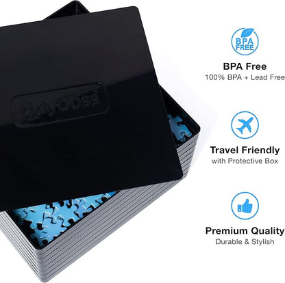 8 Black Puzzle Sorting Trays - Image 3