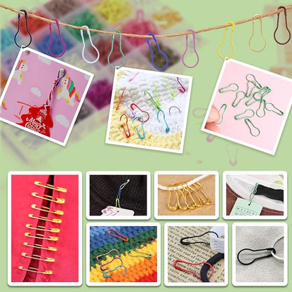 1200 Pcs 22 Colors Metal Safety Pins, Bulb Gourd Pins Pear Shaped Pins - Image 6