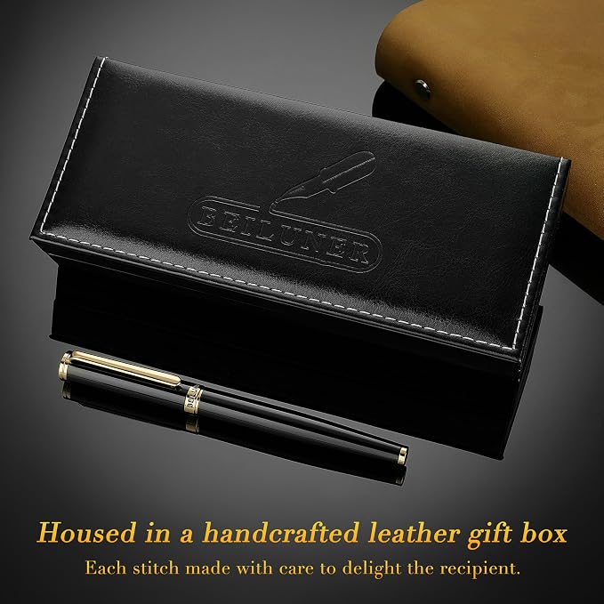 BEILUNER Black Fountain Pen, Stunning Luxury Pens - Image 5