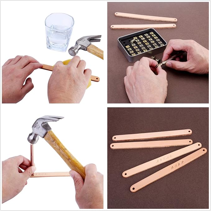 Yoption 37 Pieces Leathercarft Stamping Tool Set, 6mm Alphabet Letters and - Image 5