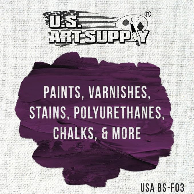 US Art Supply 3 inch Foam Sponge Wood Handle Paint Brush Set - Image 4