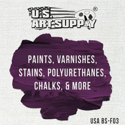 US Art Supply 3 inch Foam Sponge Wood Handle Paint Brush Set - Image 4