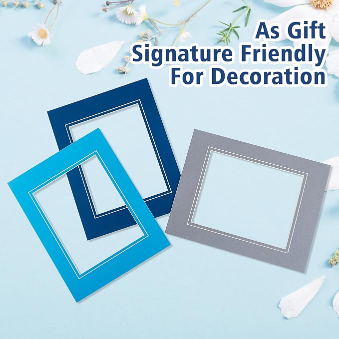 HOTUO 10 Pack Colorful 11x14 Picture Mats, Pre-Cut Picture Frame Mat - Image 6
