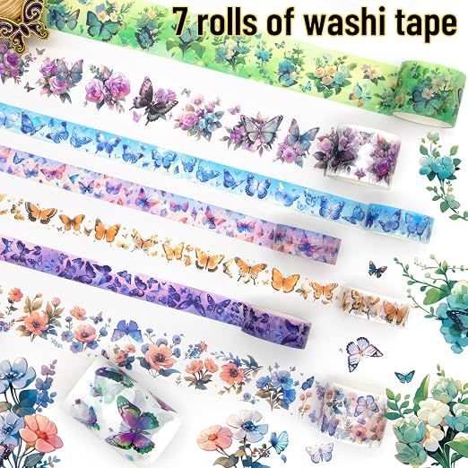 Washi Tape Set 12 Rolls - Image 4