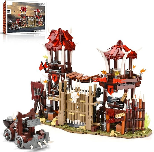 BNG Bonfire Gate Building Set for Adult, Orc Fortress Gate Building Block by BNG