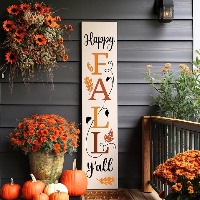 Fall Stencils for Painting on Wood Happy Fall Y’All Stencil Reusable Hey There - Image 4