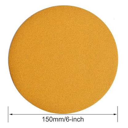 6-Inch No-Hole Hook and Loop Sanding Discs 150-Grit, Random Orbital Sandpaper - Image 6
