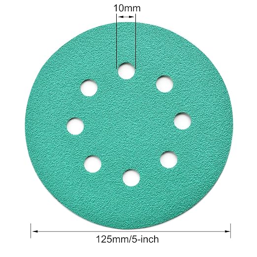 5-Inch 8-Hole Wet Dry Sanding Discs 80 Grit, Polyester Film Backed Heavy-Duty - Image 6