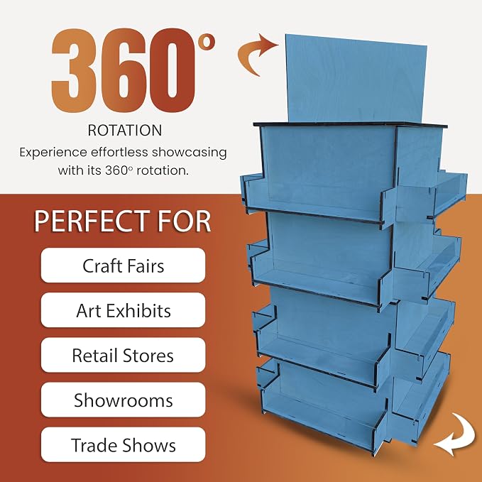 TORCHED DISPLAYS 4-Sided Rotating Display Stand - Image 4