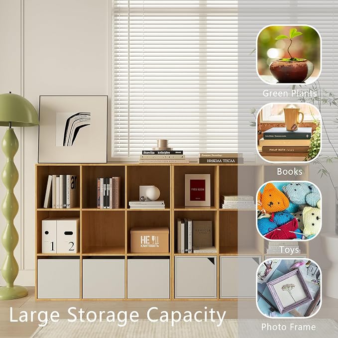 Wooden 9-Cube Storage Organizer - Image 5