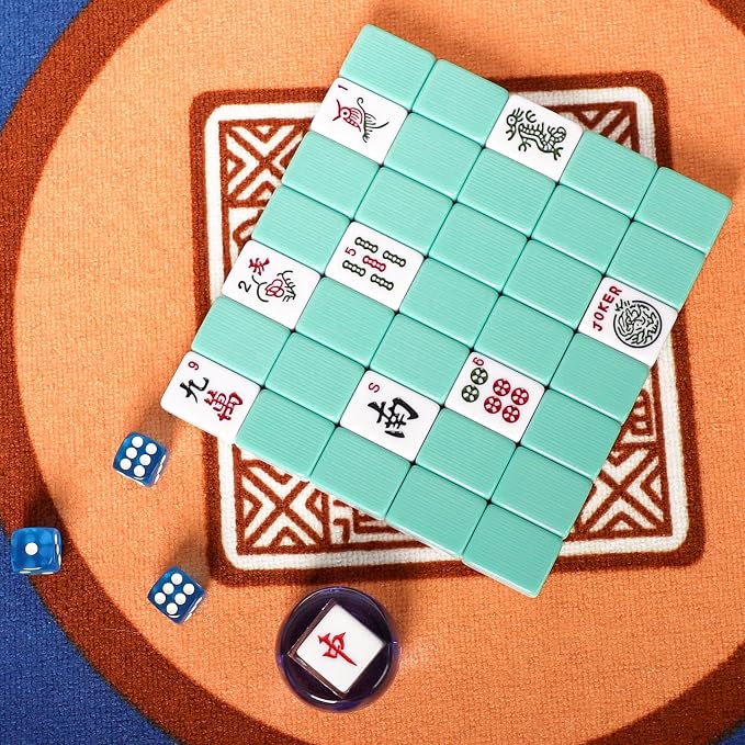 American Mahjong Game Set, 166 Light Green Tiles, 4 All-in-One Color - Image 9