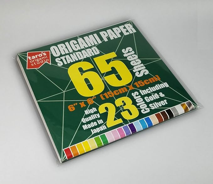 Standard 6 Inch One Sided 23 Colors 65 Sheets Square Easy Fold Premium Japanese - Image 3