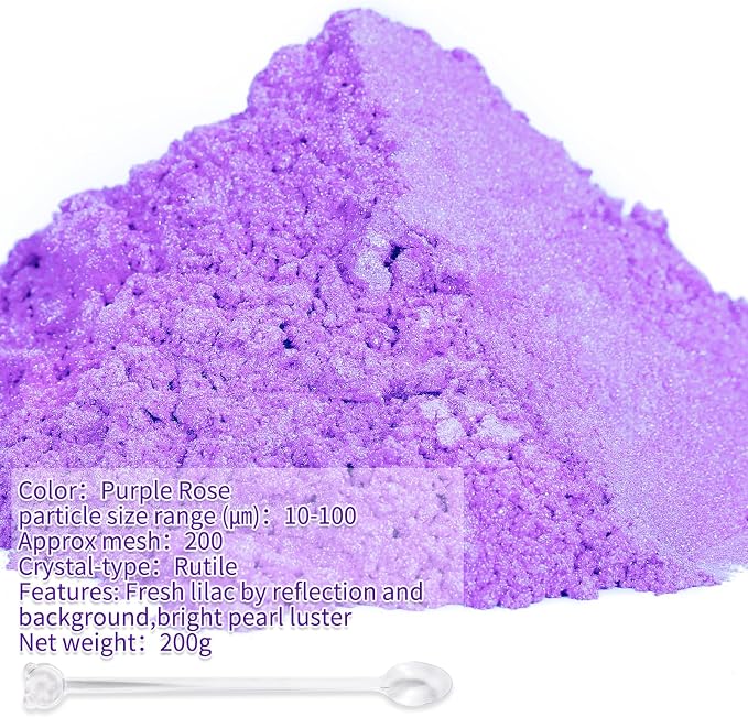 Mica Powder, 7.05OZ（200g）, Epoxy Resin, Candle Making, Bath Bombs - Image 2