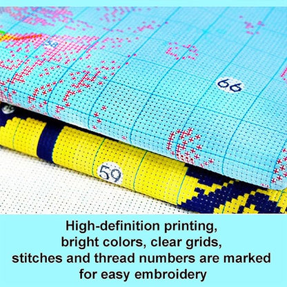 Foxdiviy Stamped Cross Stitch Kits Full Range of Embroidery Needlework Starter - Image 4